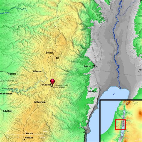 moriah and zion|Bible Map: Mount Moriah